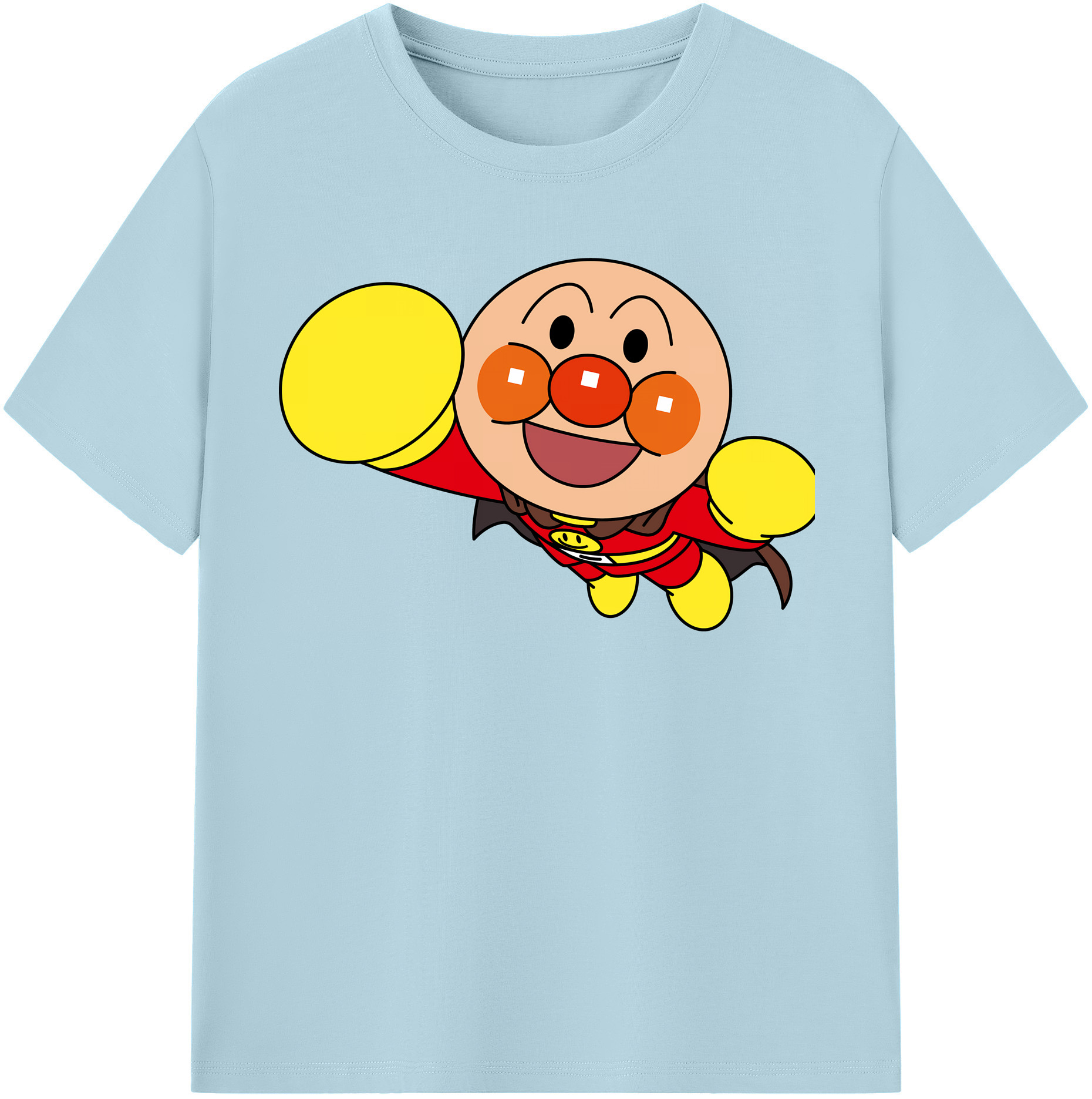 （画像用） アンパンマン Anpanman 綿100％半袖Tシャツ（フロントプリント）